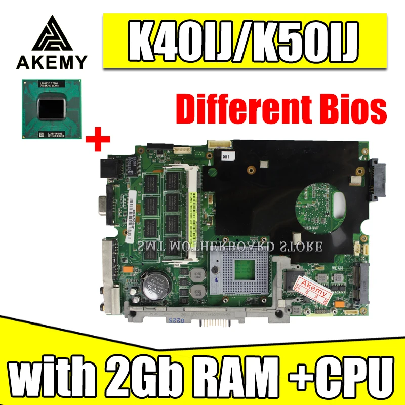 Материнская плата для ноутбука For Asus K40IJ K50IJ K60IJ X5DIJ K40AD K50AD K40AF K50AB K40IN K50IN|tablet