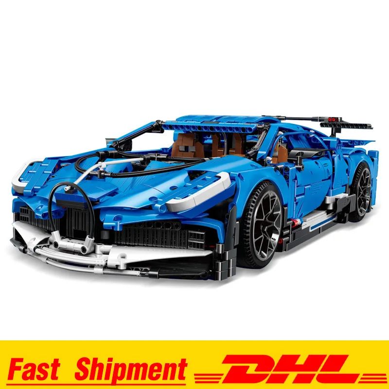 DHL Technic Car MOC 42083 Supercar Bugattis модель La Voiture Noire модель строительные блоки кирпичи детские рождественские подарки