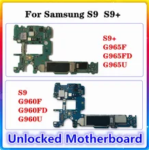 Placa base Original limpia para Samsung Galaxy S9 PLUS, G965F, G965U, G965FD, S9, G960F, G960FD, G960U, placa base con Chip
