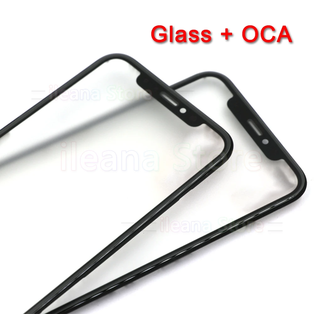 5 шт. Сенсорное стекло для iPhone X Xs Max передний Внешний ЖК-экран с OCA Оптический прозрачный пластыревый заменитель