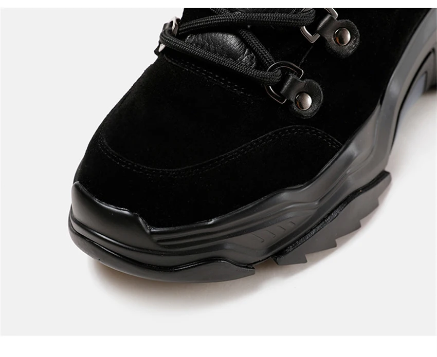 WJ/модные женские туфли на платформе; обувь для папы из натуральной кожи; tenis feminino; обувь, увеличивающая рост; женские кроссовки на толстой подошве; женские кроссовки