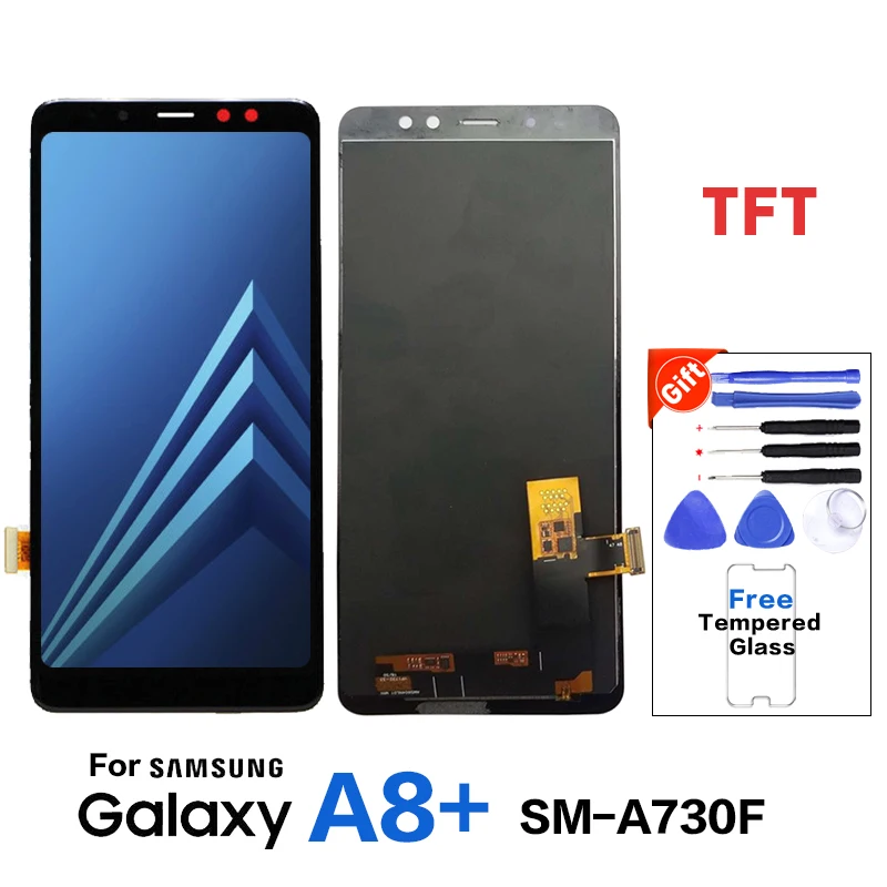 ЖК для samsung Galaxy A8 Plus 2018 A730 ЖК-дисплей с сенсорным экраном дигитайзер A730F A730F/DS A730X + lcd