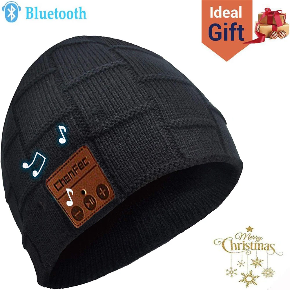 Bluetooth 4,2 Шапка-бини, беспроводная Bluetooth гарнитура, наушники, мягкий теплый стерео динамик, свободные руки для мужчин и женщин