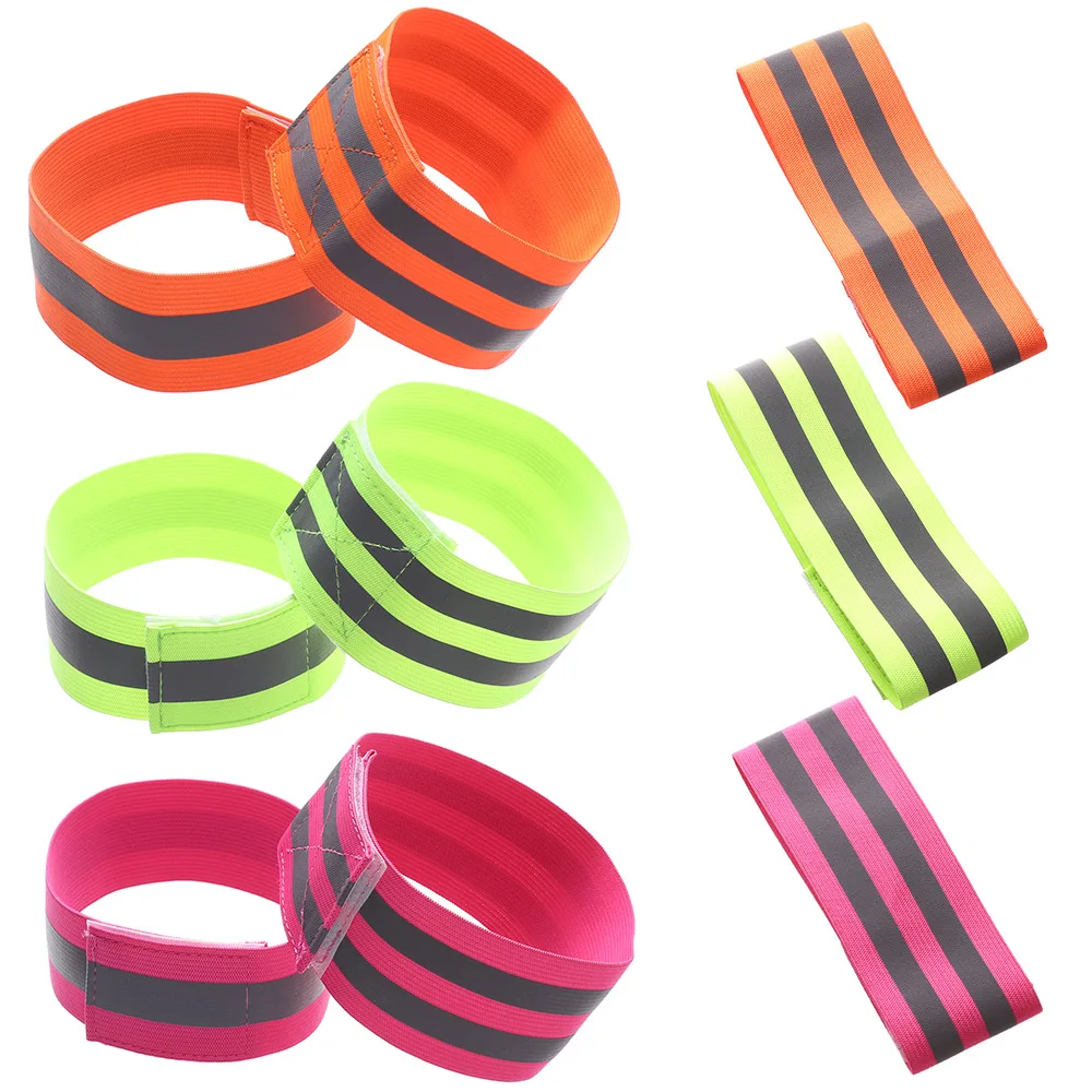 Pants Wristband Reflective-Tape Cycling Warning Hand-Leg-Strap 1pc Outdoor Bind Safety