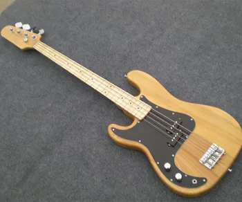 

free shipping new Big John left-hand 4 strings electric bass guitar with elm body in natural F-1291