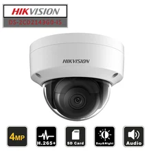 HikVISION купольная CCTV IP уличная камера DS-2CD2143G0-IS 4MP ИК Сетевая безопасность Камера ночного видения H.265 со слотом для sd-карты IP 67