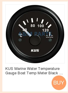KUS морской двигатель Датчик температуры воды Лодка RV автомобиль Temp метр Калибр белый 40-120 градусов
