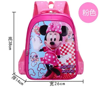 

Disney Girls Children Minnie Kindergarten School bag Teenager Schoolbags Kids Student Mickey Backpacks