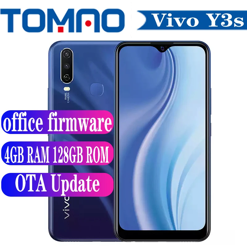 Смартфон Vivo Y3s 4 + 2020 ГБ 8 ядер 128 мАч 5000 дюйма 6 53 МП | Мобильные телефоны и аксессуары