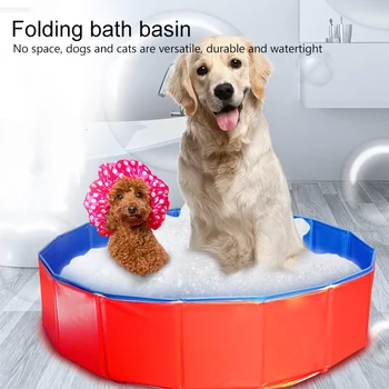 

Folding Pet Bathtub Basin Dogs Cats Puppy Kitten Shower Swimming Pool House Bed Strong Bathing Washing Cleaning Accersories