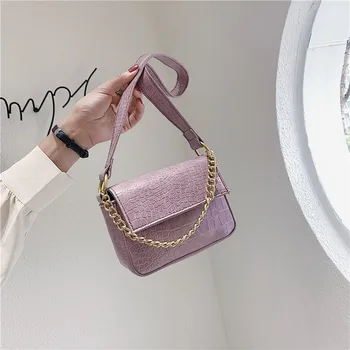

Crocodile pattern chain small square bag female bag 2020 summer new bag messenger bag women messenger bags