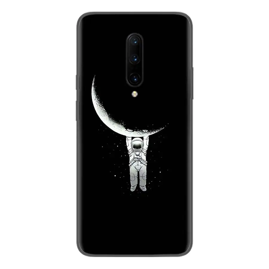 Космическая Луна милые кошки черный Coque чехол для телефона Oneplus 1+ 7 Pro 6 6T 5T 3 3T 7Pro художественный Подарочный узор индивидуальная Обложка Мода