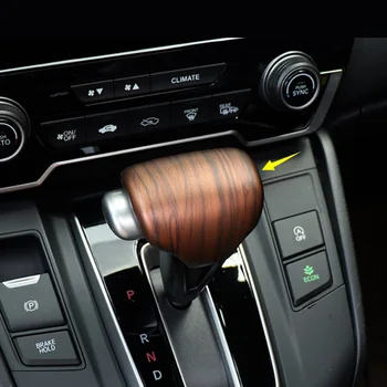 

Trim Gear Lever Knob Waterproof ABS plastic Wear-resistant Car Peach Wood Grain Cover