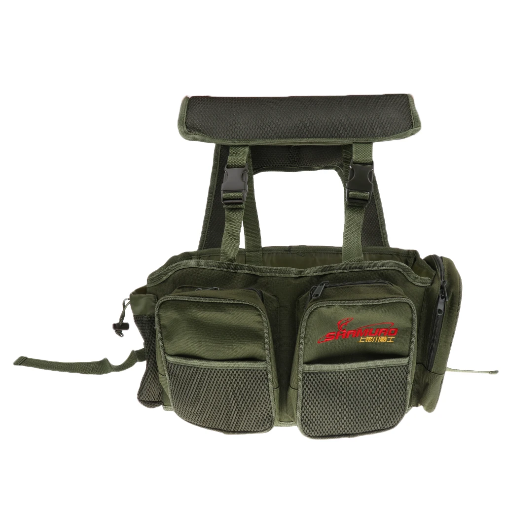 Durable Fishing Tackle Nylon Backpack Harness Converter Fishing Bag For Seat Box 