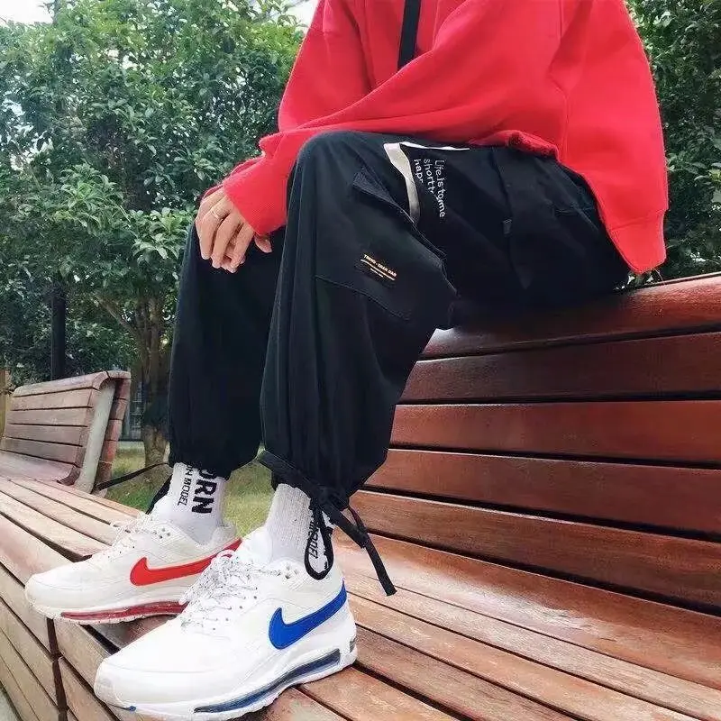 2020 Men Multi Pocket Harem Hip Pop Pants Trousers Streetwear Outfit JKP3807