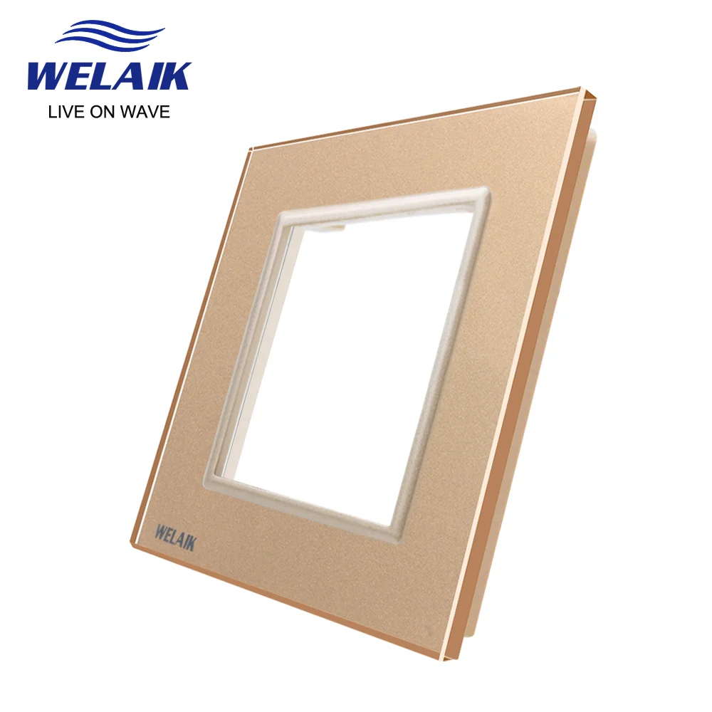 Wall Touch Switch Socket Outlet 80*80mm Light Square Hole Crystal Glass Panel DIY Parts Module wall touch switch socket light switch cover