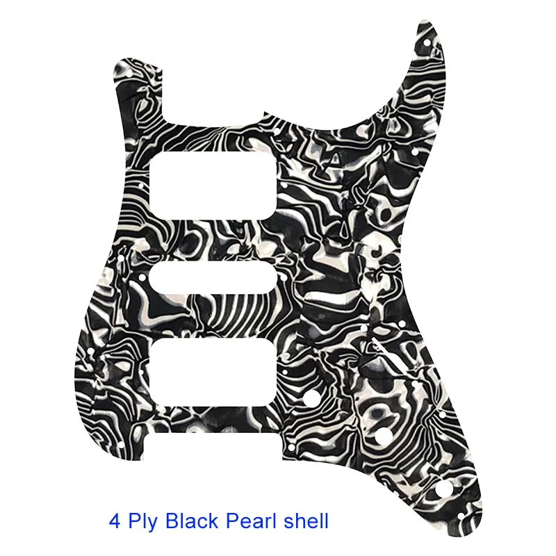 black pearl shell Гитарные части-для США \ Мехико Fd Stratocaster 11 винтовых отверстий HSH два Делюкс хамбакера Один St гитара накладка царапины пластины - Цвет: black pearl shell
