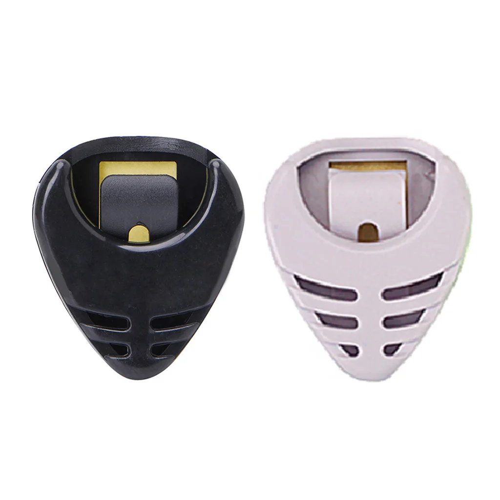 OOTDTY Portable Plastic Guitar Pick Plectrum Holder Case Box Acoustic Heart Shaped | Спорт и развлечения