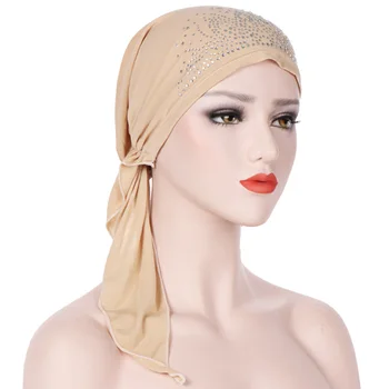 

Womens Muslim Turban Hijab Chemo Cap Cover Head Scarf Wrap Pre-Tied Headwear