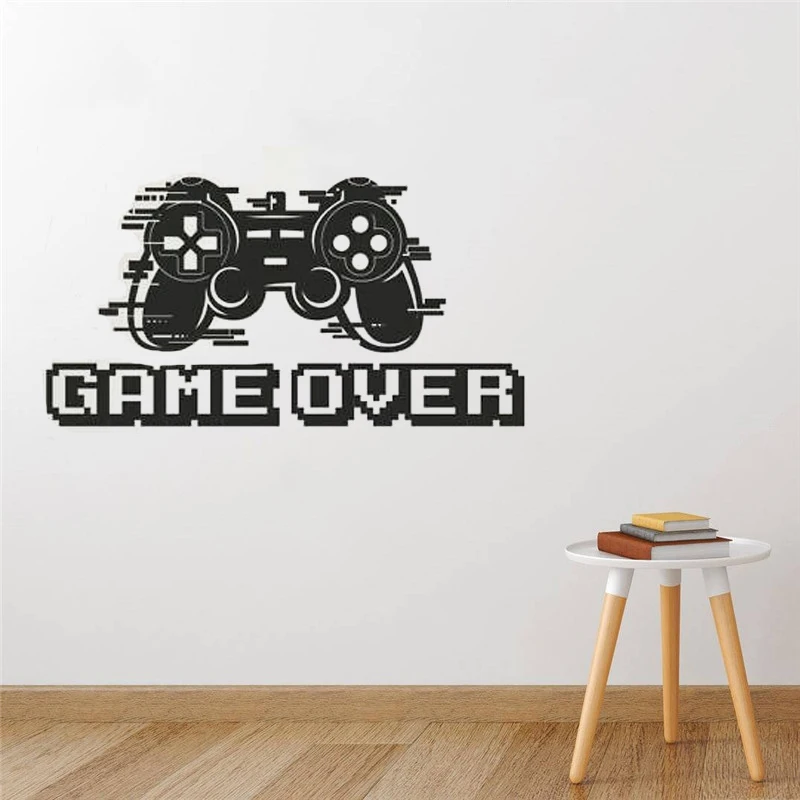 NAMEN WANDTATTOO-игровая зона-геймера Konsole Playstation Xbox ПК Art Наклейки для Мальчик номер
