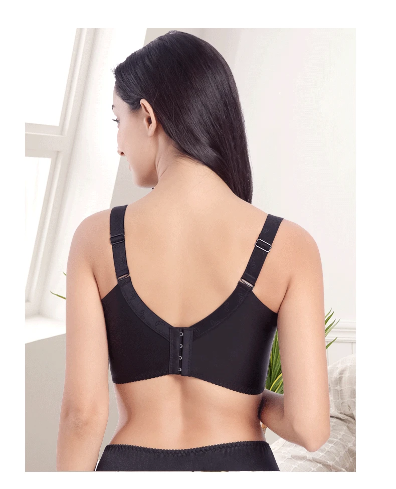 Large size underwear and bra thin section gather large chest gather adjust full cup cup without underwire underwear smooth finis