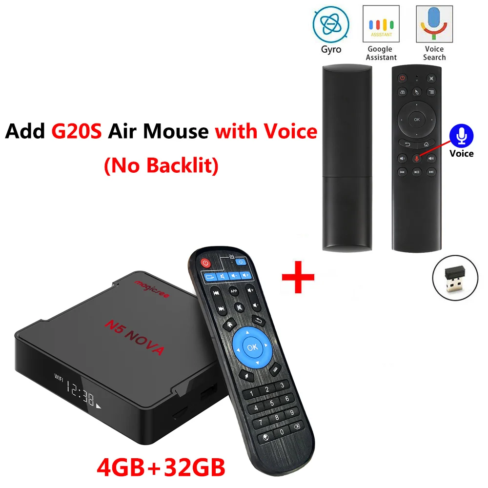 4GB 32GB add G20S N5 NOVA Android 9,0 tv Box 4 Гб ram 32 Гб 64 Гб rom RK3318 медиаплеер 2,4G 5G WiFi Bluetooth 4K HD Smart set top box 2 Гб 16 Гб - Цвет: 4GB 32GB add G20S