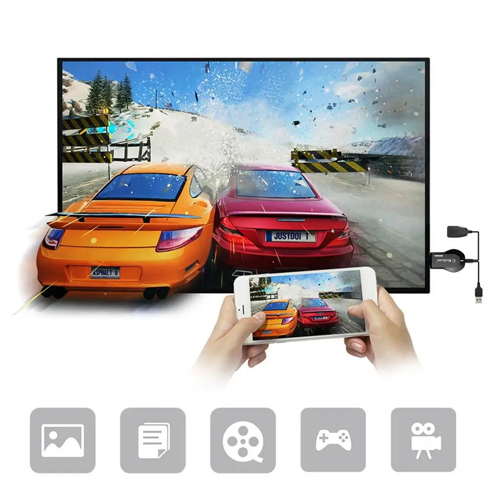 HDMI-compatible WiFi Display Adapter Screen Mirroring Dongle Mobile Phone Same Screen Device For IOS To TV Projector