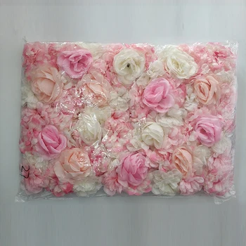 

Artificial Silk Rose 3D Flower Wall Backdrop Wedding Party Decor DIY Centerpieces Arrangements 60cmX40cm