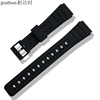 Jeathus watchband convex PU strap 18mm rubber silicone bracelet  replace for casio F-91 F-84 F-91W F-105 F-108 201 strap 18*21mm ► Photo 3/6