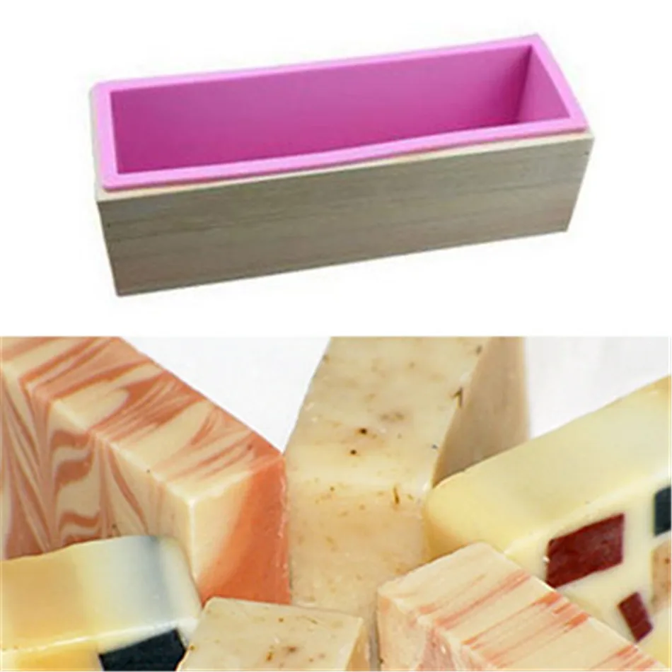 

Silicone Toast Mould Wooden Box Handmade Soap DIY Tools Fondant Cake Ice Cream Pastry Sugarcraft Chocolate Baking Mold