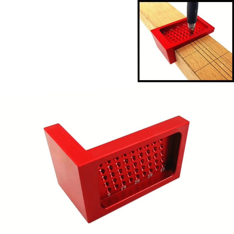 New T-50 Measuring Tool Woodworking T-Type Scribe Mark Measurement Tool Aluminum Alloy Precision Cross-Calibration Ruler
