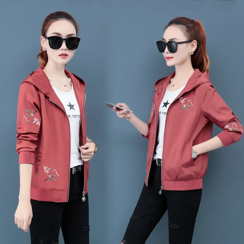 

Figure Rong Coat Women's Spring And Autumn Korean-style-Style Short Baseball Uniform Hooded Jacket Tops WOMEN'S Dress