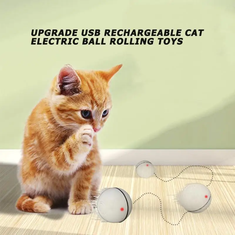 ABS самобалансирующиеся игрушки для кошек, умные интерактивные автоматические вращающиеся мячи, USB электрические интеллектуальные игрушки, товары для домашних животных
