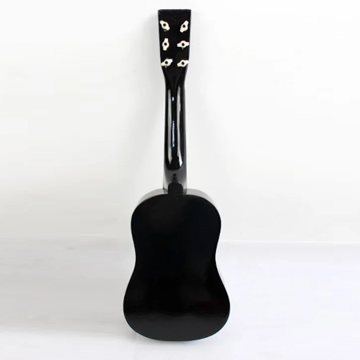 23inch Guitar Mini Guitar Basswood Kid's Musical Toy Acoustic Stringed Instrument with Plectrum 1st String Black