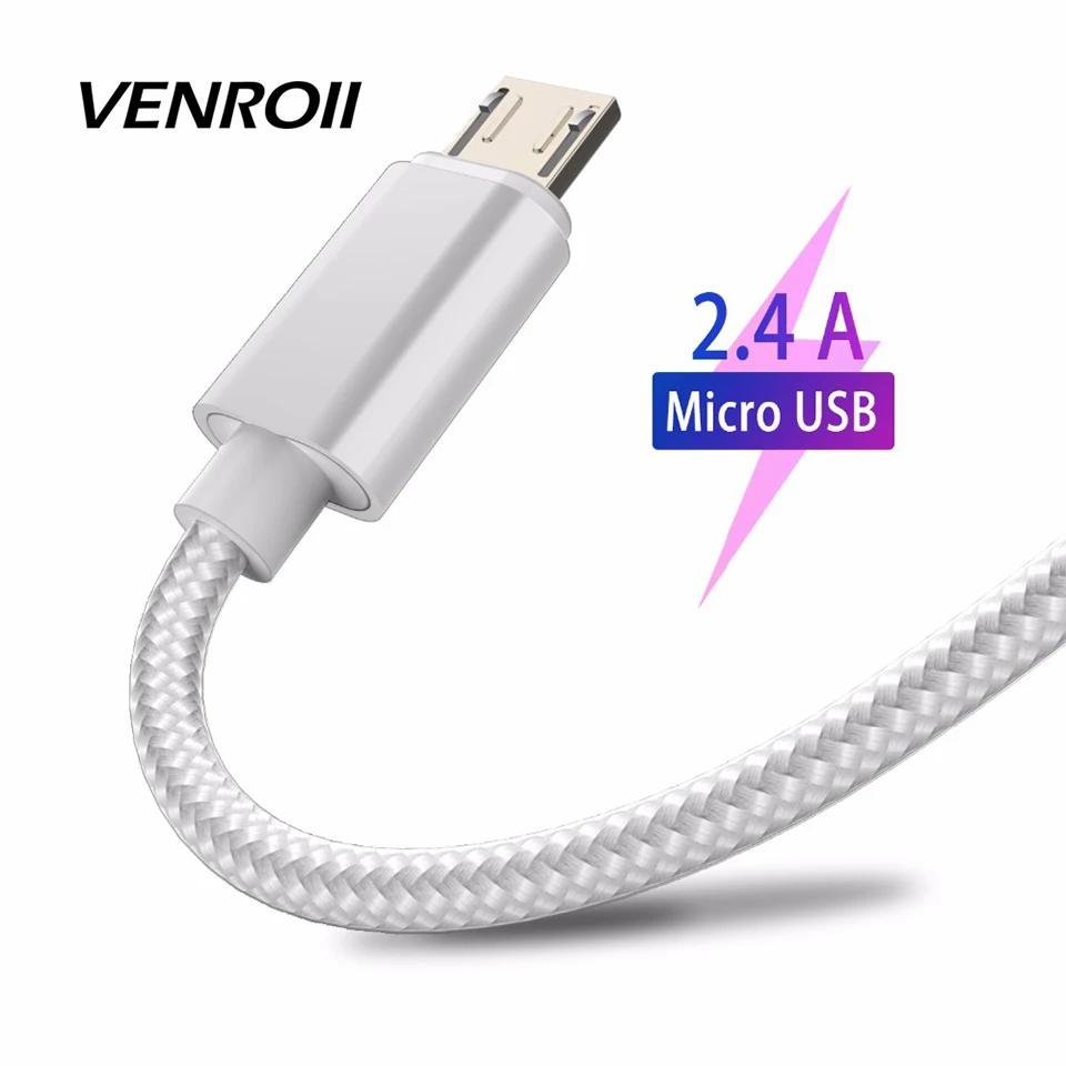 USB кабели 2A быстрой зарядки Нейлон Плетеный Micro Usb Зарядное устройство кабель для