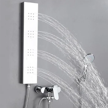 

Dofaso 304 stainless steel shower panel shower hand spray set bathroom faucet shower nozzle wall type all copper faucet