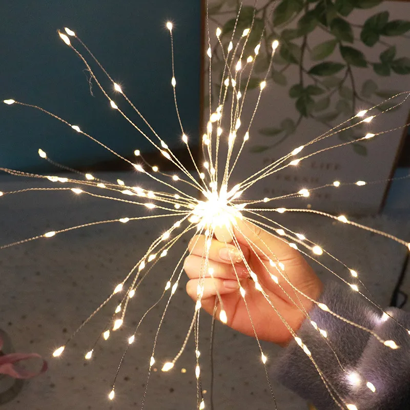 

Cross Border LED Firework Light Spring Festival Lighting Chain Explosion Lamp Fireworks Modeling Copper Lamp Outdoor Decorative