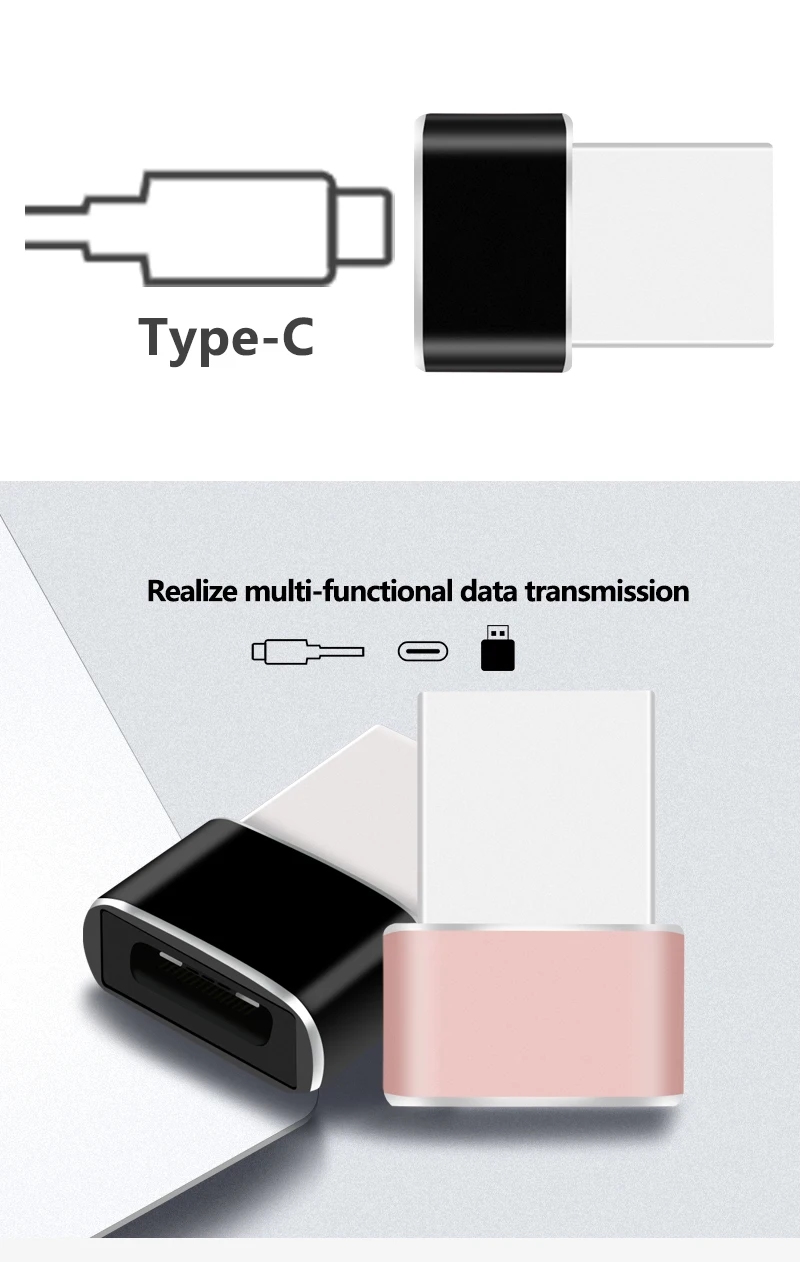 USB Male To Type-C Female Cable Converters Mobile Phone Adapter Micro USB To Type C Adapter Microusb Connector For Phone Tablet