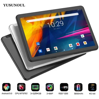 شراءمبيعات جديدة 3 + 32/64GB 4G LTE مكالمة هاتفية 5G واي فاي 1920*1200 IPS ثماني النواة أندرويد 9.0 كمبيوتر لوحي 10 بوصة جوجل بلاي أجهزة لوحية 10 10.1