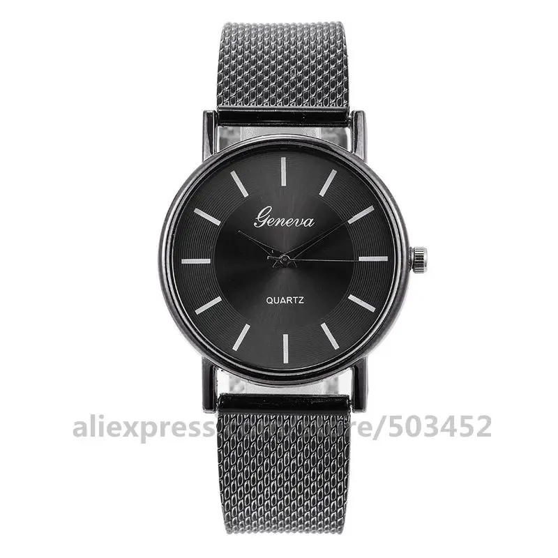 100 шт./лот модные часы GENEVA Simple Horloges Vrouwen унисекс Женские часы горячая Распродажа Zegarki Damskie