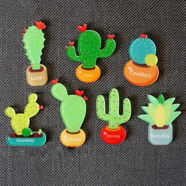 Xigeapg Iman del Cactus Iman de refrigerador Iman de Nevera Imanes de Cocina Cactus Imanes Divertidos Imanes Decorativos Imanes Lindos Suculento 