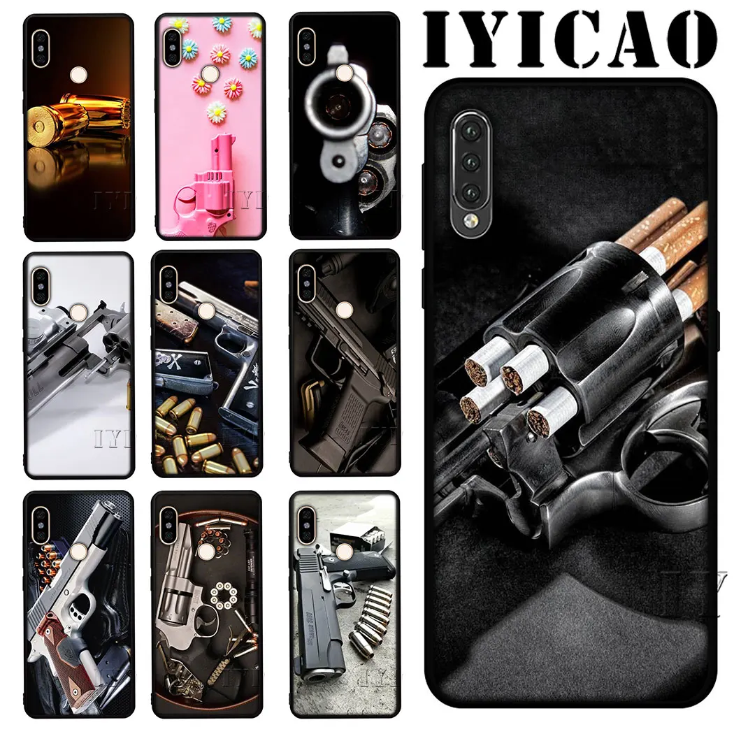 IYICAO пистолет взрыва в продаже! Мягкий чехол для Xiaomi mi 6 8 A2 Lite A1/5X A2/6X 9 9SE MAX3 CC9E CC9 9T A3