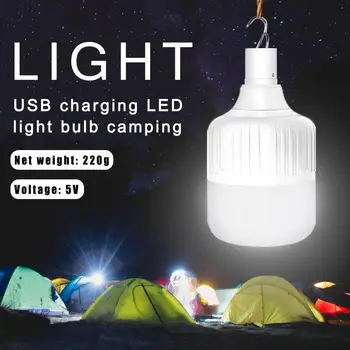 

Smart LED Bulb USB Camping Emergency Lamp Dusk To Dawn Light Lamp Bulb with Clips Waterproof Auto Market Lighting Tent