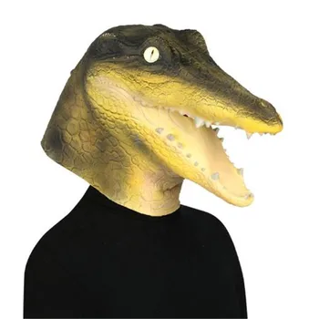 

New Scary Animal Mask Cosplay crocodile Head Animal Latex Full Head Masks Helmet Halloween Carnival Party Costume Props