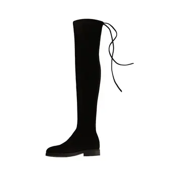 

women shoes 2020 winter new stretch over the knee boots high boots Over the knee boots flat boots women's boots flat heel women