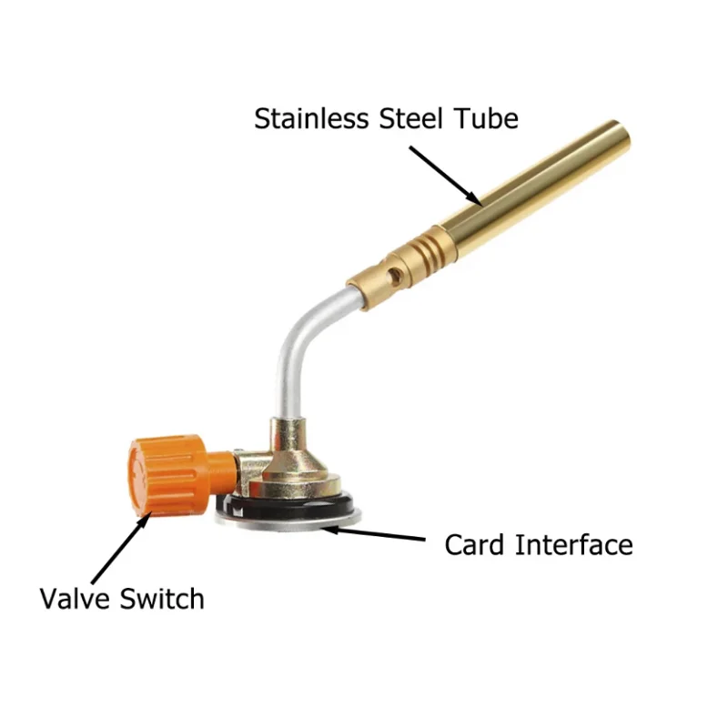 Gas Torch Butane Burner Welding Gas Torch Flame Gun Brazing Flamethrower Outdoor Camping BBQ Portable Soldering Heat Gun
