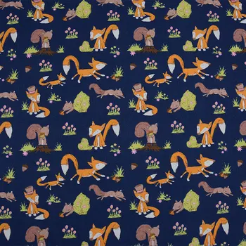 

Full Cotton Fox Printed Canvas Fabric