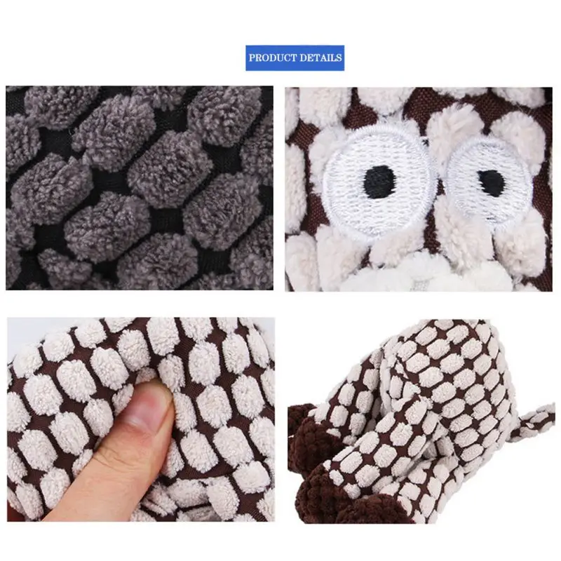 Pet Toys Dog Toys Donkey Shape Corduroy Chew Toy Dogs Puppy Squeaker Squeaky Plush Bone Molar Dog Training Accessories