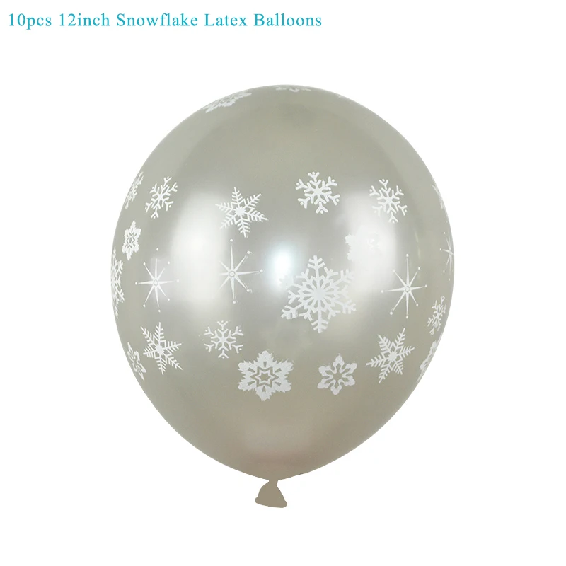 10pcs latex ballon 3 Снежинки Замороженные вечерние украшения DIY принадлежности для тематической вечеринки торт-Снежинка Топпер шар гирлянда наклейки на стену и так далее Декор - Цвет: 10pcs latex ballon 3