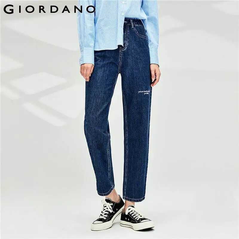Giordano Women Jeans Washed Middle Rise 